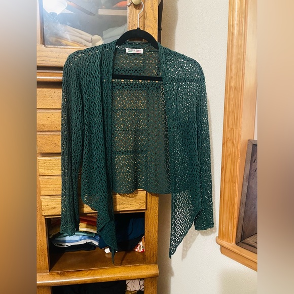 DONATED! NWOT Dark Green Spring Sweater - Picture 3 of 6
